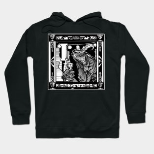 I is For Iguana - Black Outlined Version Hoodie